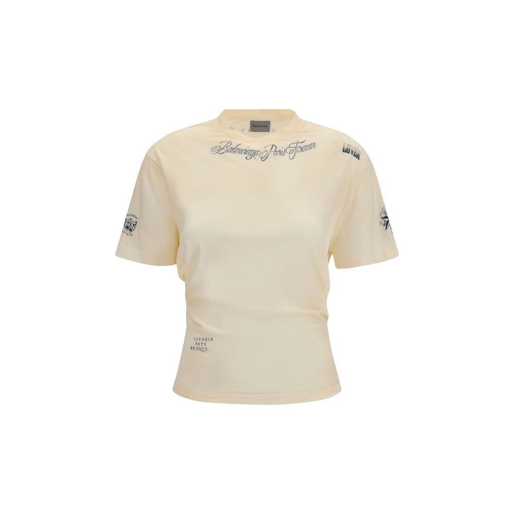 Balenciaga Beige Cotton women T-Shirt