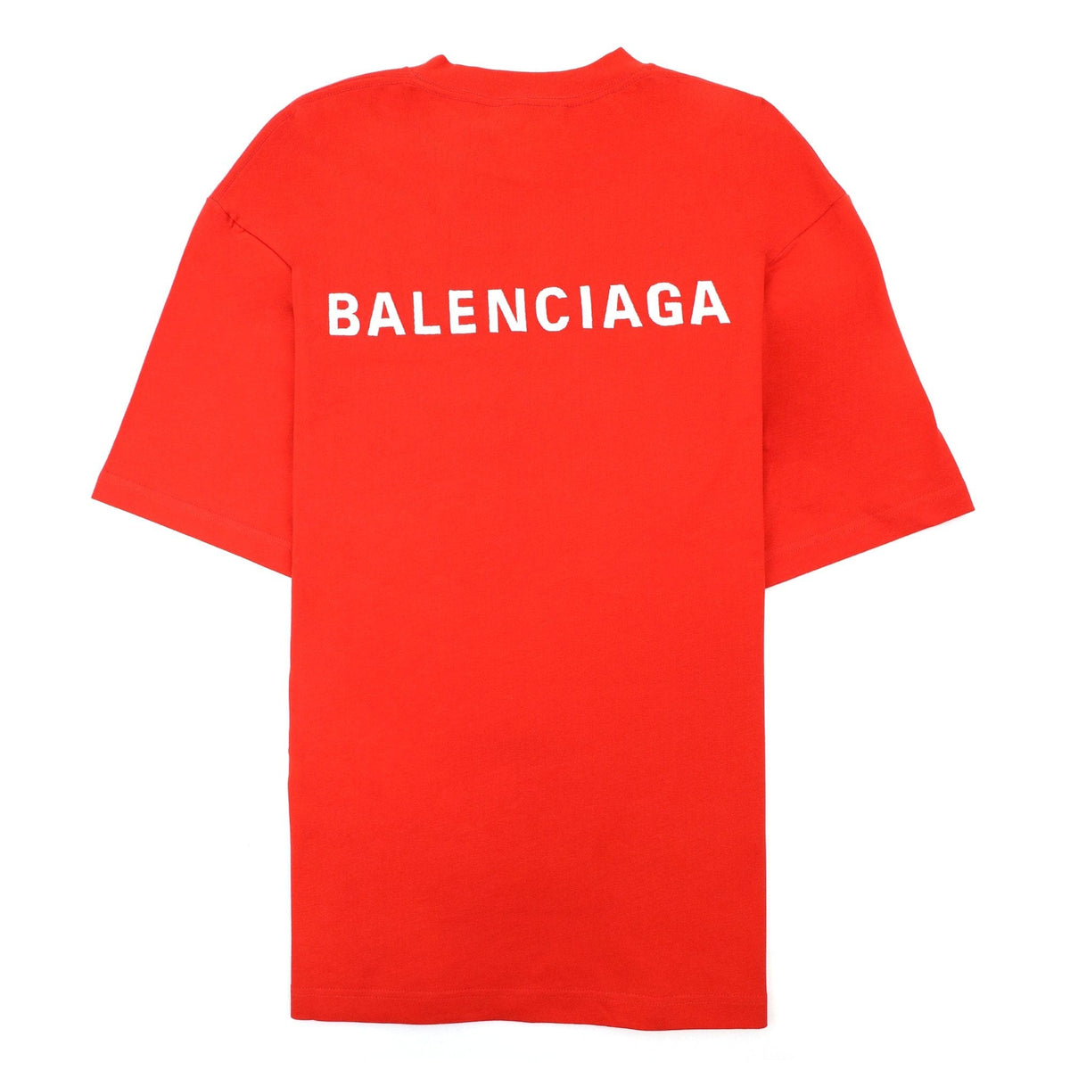 Balenciaga Logo Crewneck T-Shirt Red/white