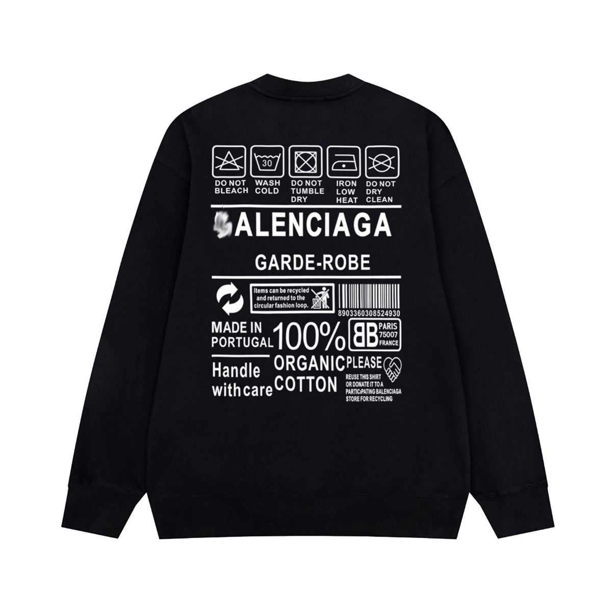 Balenciaga  Crew Neck Letter Sweatshirt