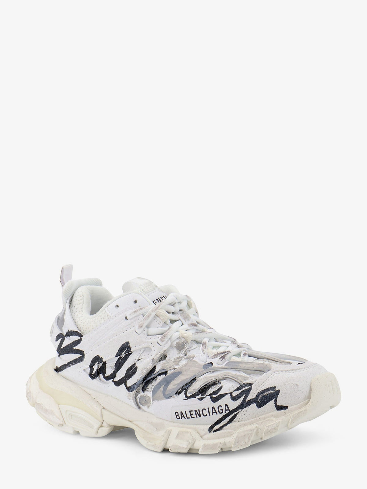 Balenciaga Women Track Signature Sneakers With Side Logo Print