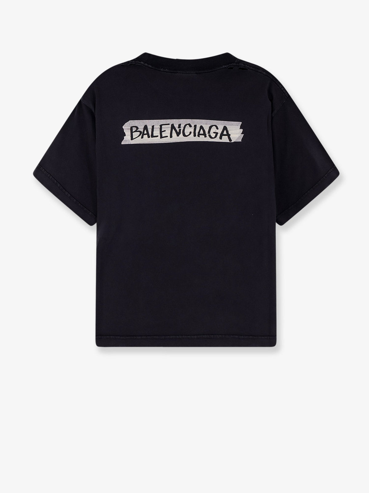 Balenciaga Women Used Effect Cotton T-Shirt