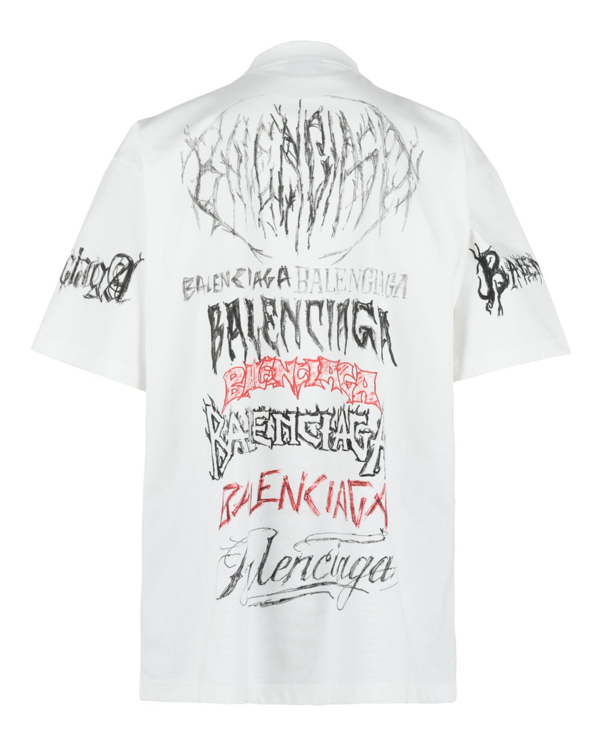 Balenciaga Mens Metal Logo Oversized T-Shirt