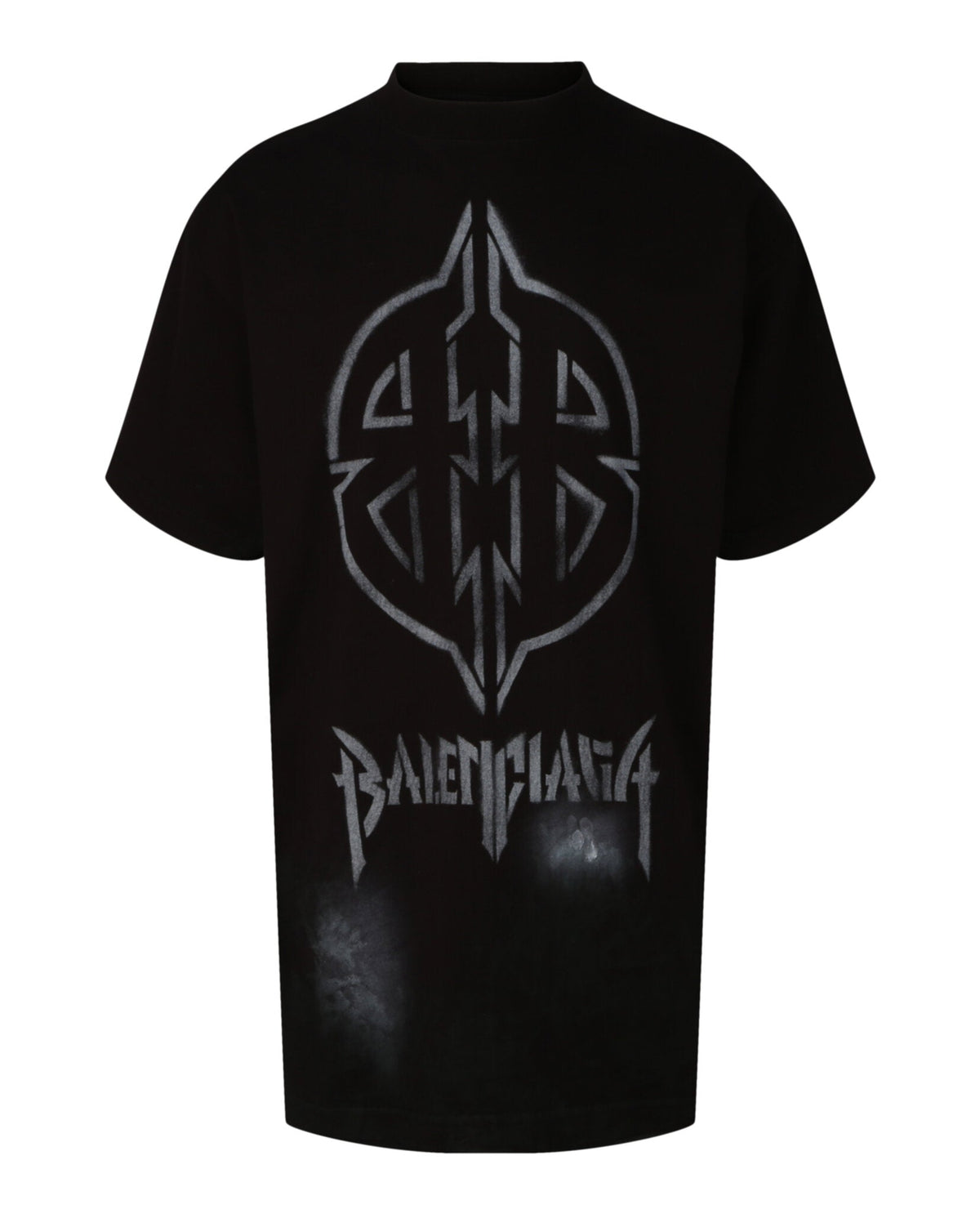 Balenciaga Mens Oversized Metal BB Stencil T-Shirt