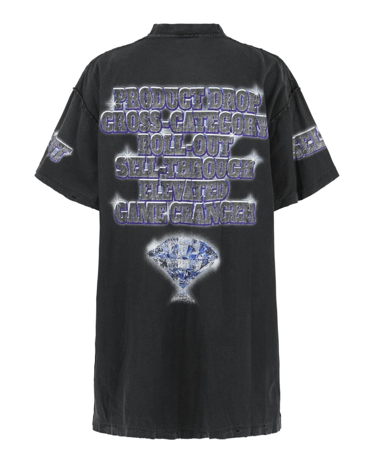 Balenciaga Womens Oversized See Now Buy Now Inside Out T-Shirt