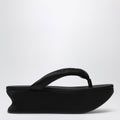 Balenciaga Gaeta Thong Sandals In Satin, Black Women