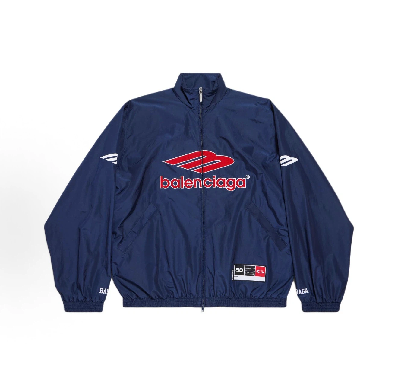 Balenciaga Navy Retro Logo Track Jacket