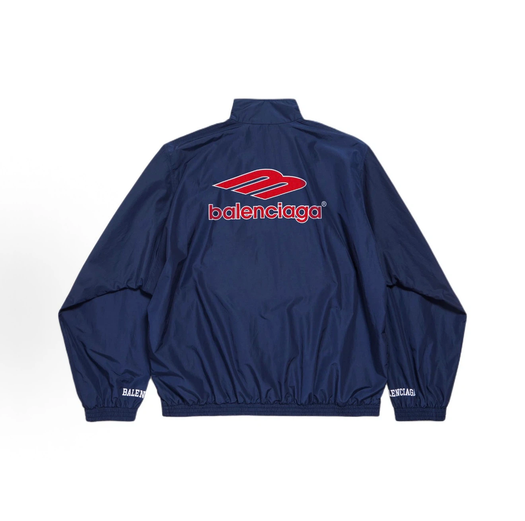 Balenciaga Navy Retro Logo Track Jacket