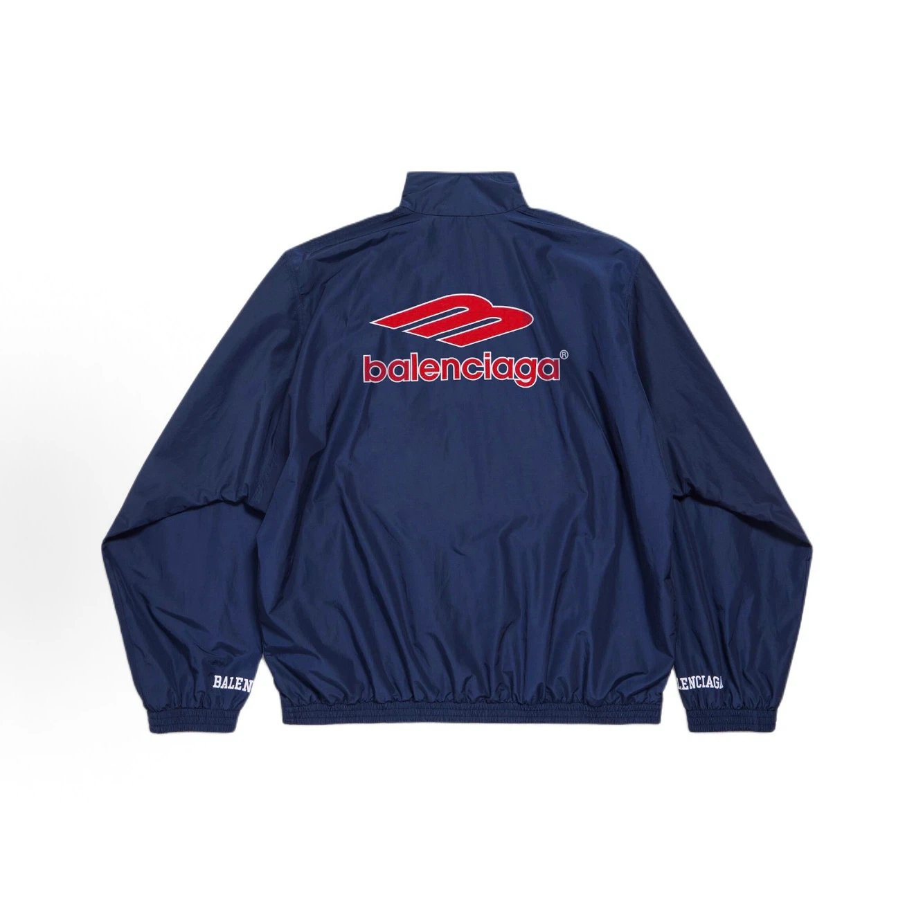 Balenciaga Navy Retro Logo Track Jacket