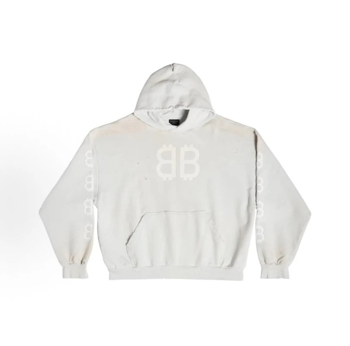 Balenciaga Bitcoin BB Logo Hoodie Unisex Off‑White