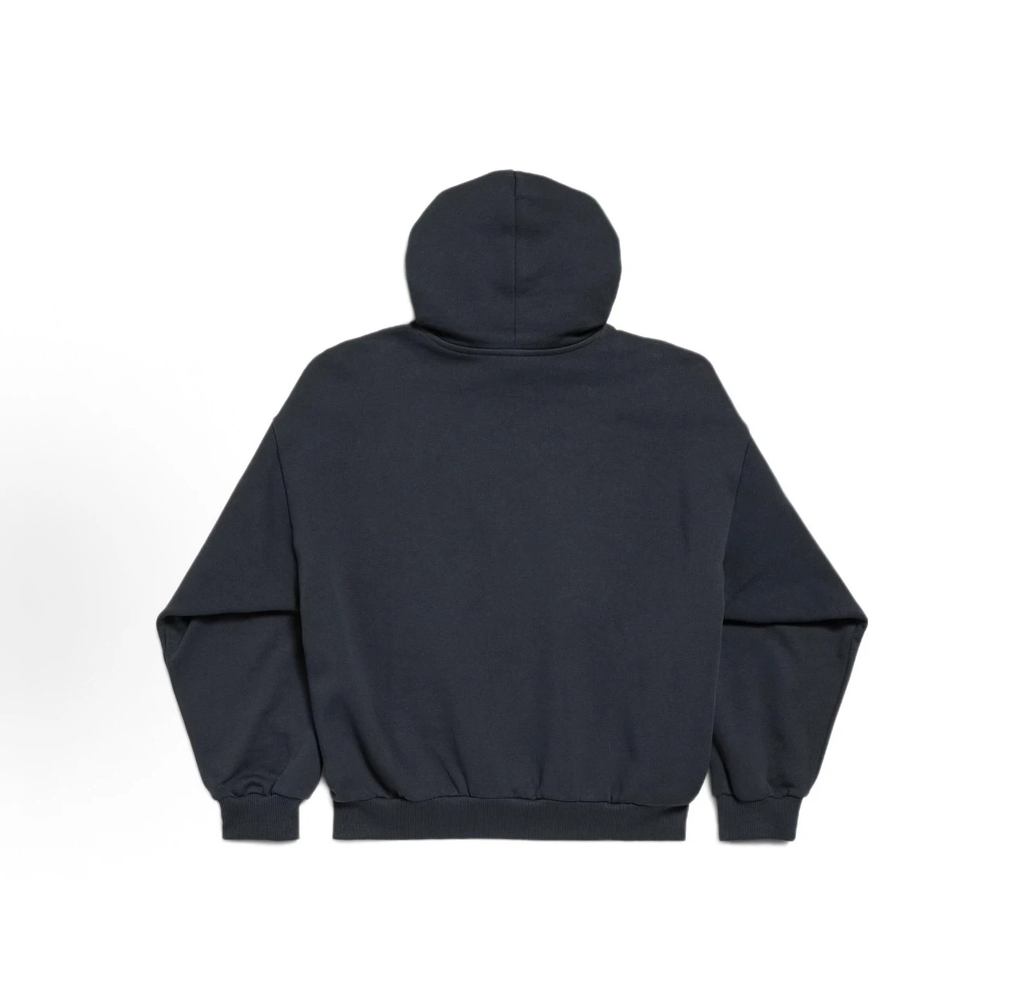 Balenciaga BB Logo Hoodie Unisex Dark Navy