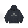 Balenciaga BB Logo Hoodie Unisex Dark Navy