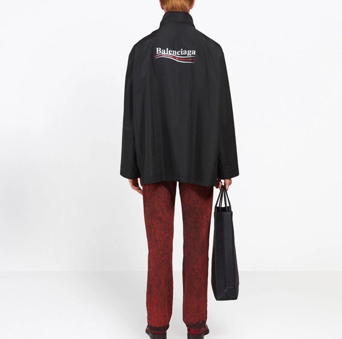 Balenciaga Black Political Coach Jacket