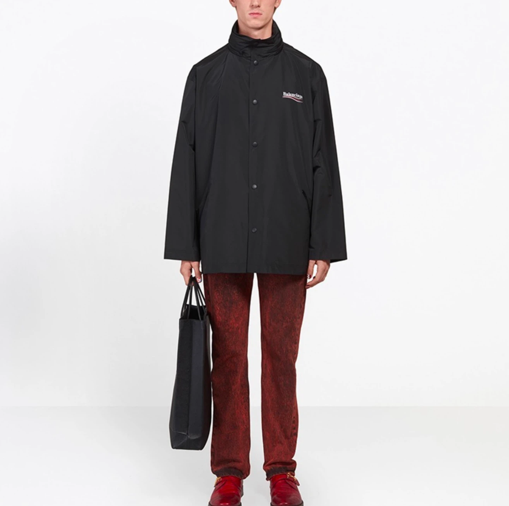 Balenciaga Black Political Coach Jacket