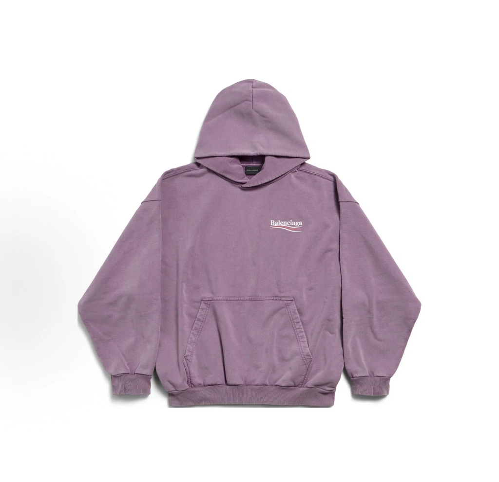 Balenciaga Wave Logo Hoodie Unisex Dusty Purple