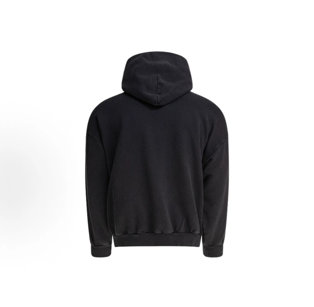 Balenciaga BB Crest Embroidered Hoodie Unisex Black