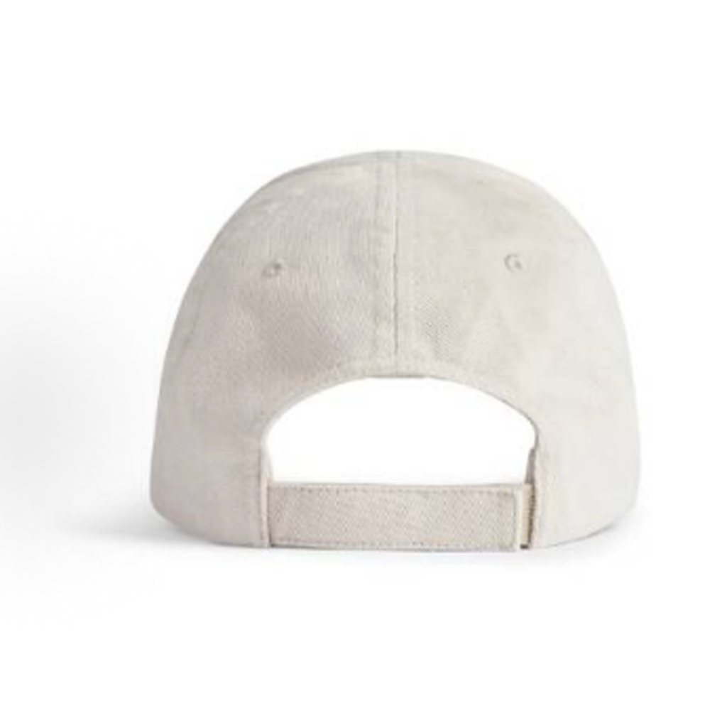 Balenciaga Side Graphic Logo Baseball Cap Unisex Off White