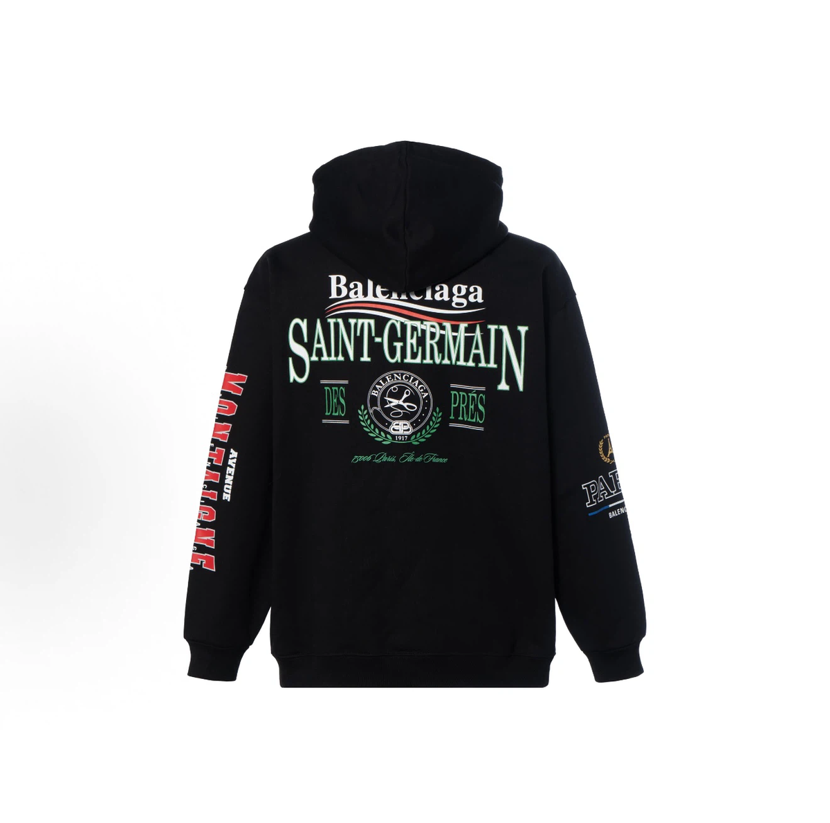 Balenciaga Saint‑Germain Print Hoodie Unisex Black