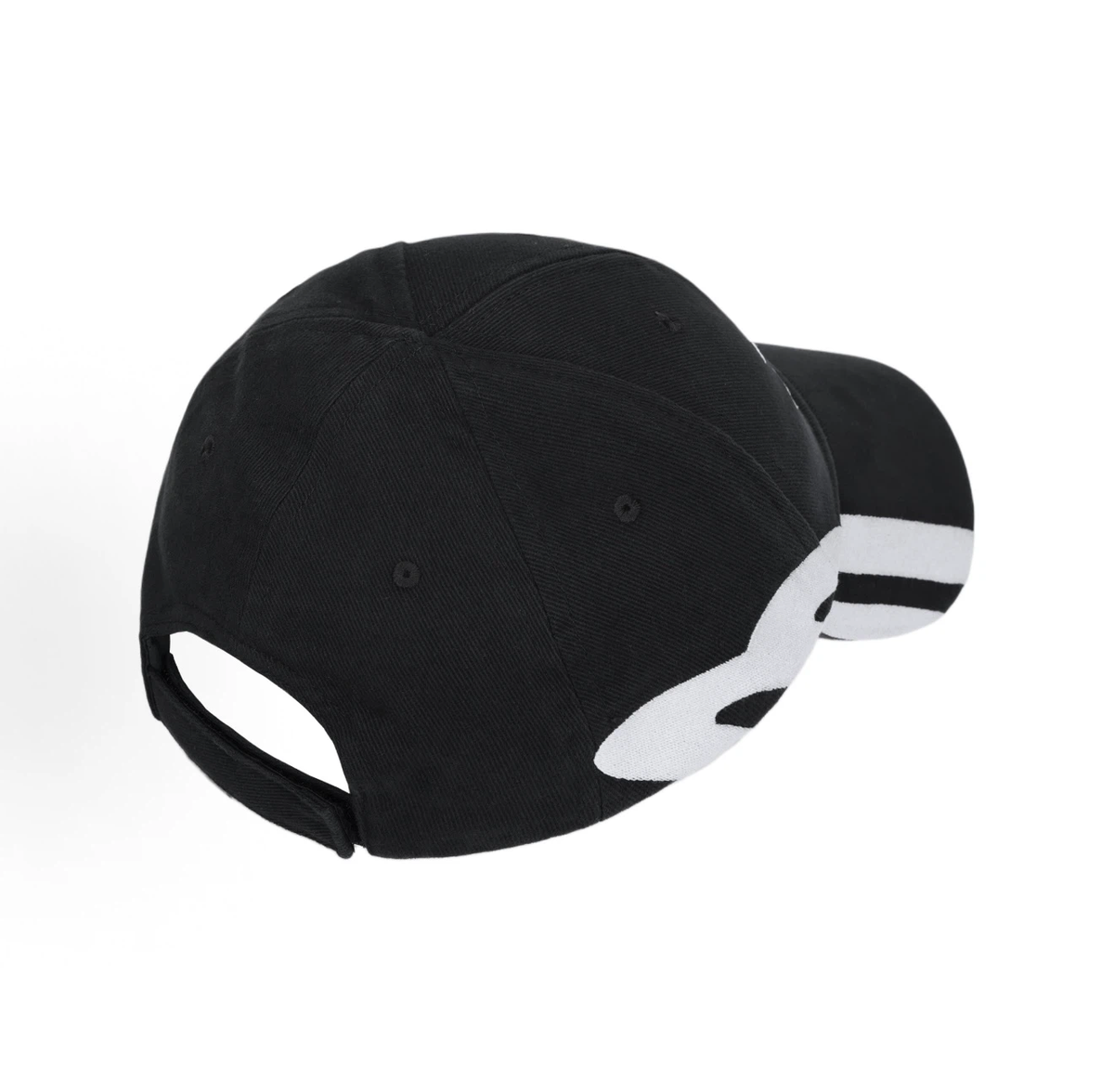Balenciaga Side Graphic Logo Baseball Cap Unisex Black