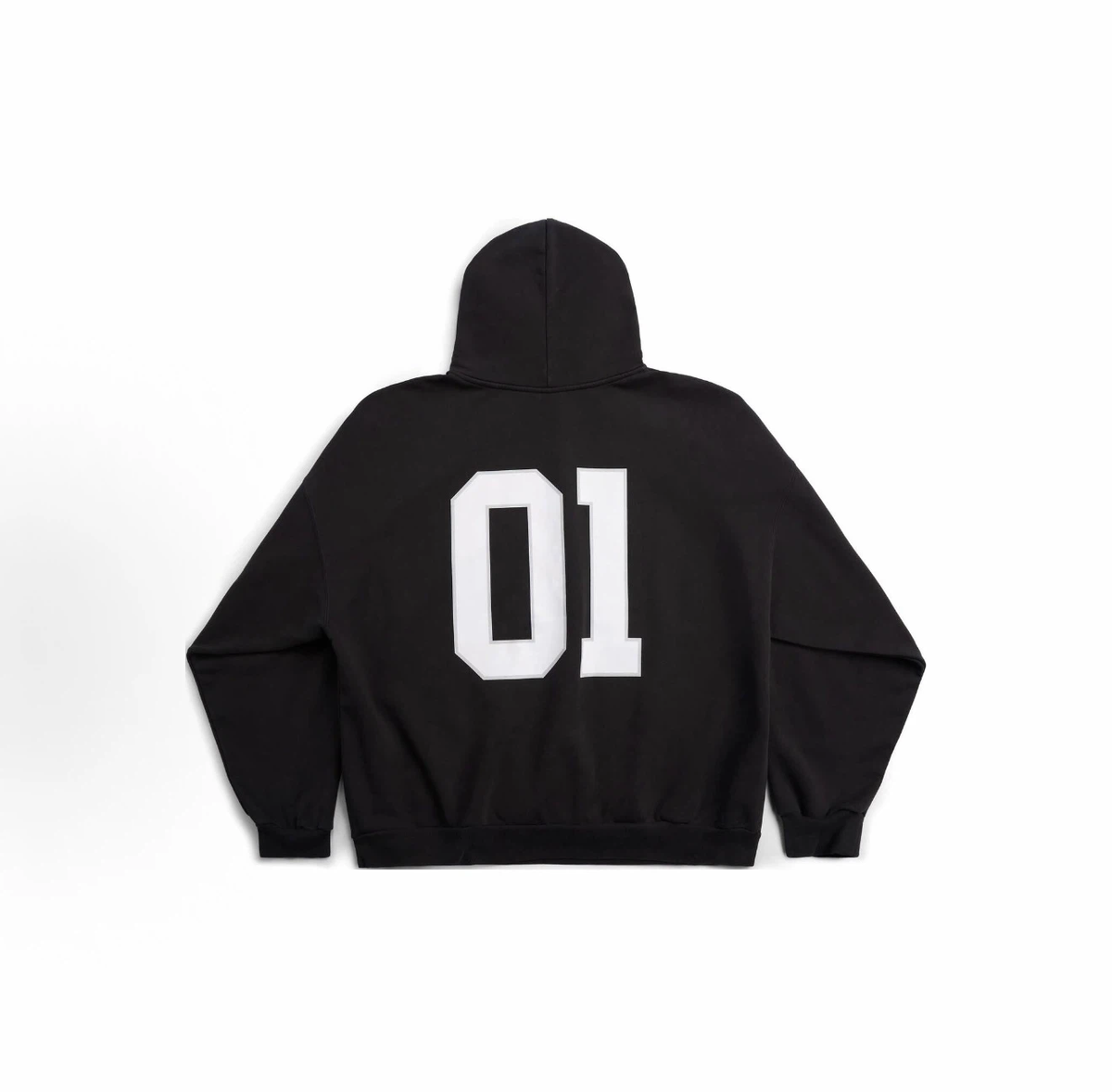 Balenciaga 01 Varsity Hoodie Unisex Black