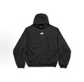 Balenciaga Activewear Logo Hoodie Oversized Unisex Black Sweatshirt