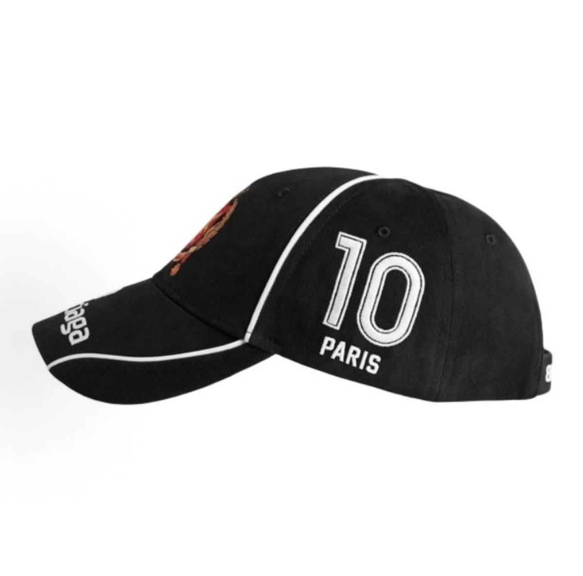 Balenciaga Racing Crest Embroidered Baseball Cap Unisex Black