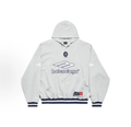 Balenciaga Varsity Sport Logo Hoodie Oversized Unisex Light Grey Sweatshirt
