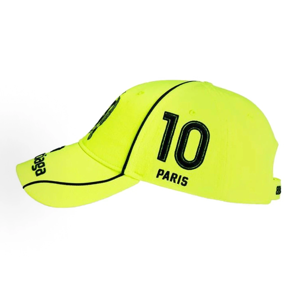 Balenciaga Racing Crest Embroidered Baseball Cap Unisex Neon Yellow