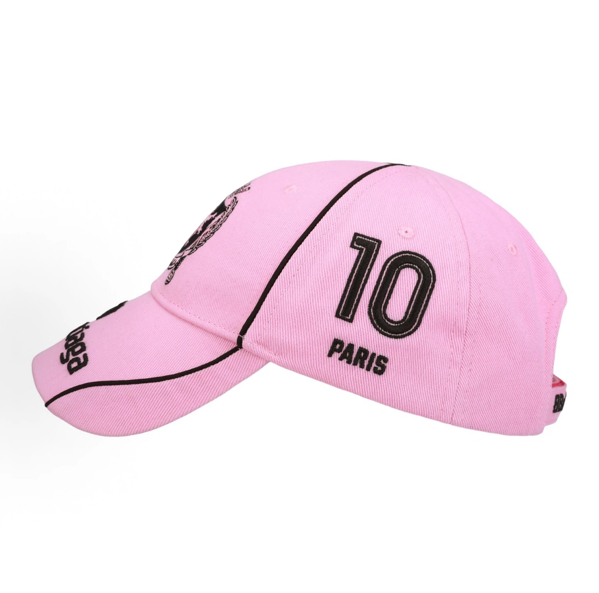 Balenciaga Racing Crest Embroidered Baseball Cap Unisex Pink