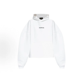 Balenciaga Embroidered Logo Oversized Hoodie White Unisex