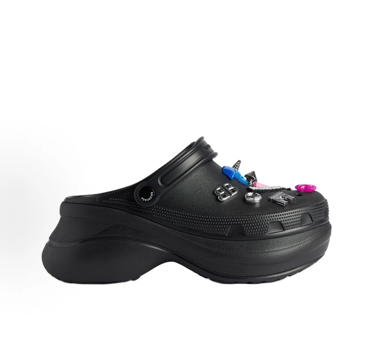 Balenciaga × Crocs Black Platform Mule Clogs