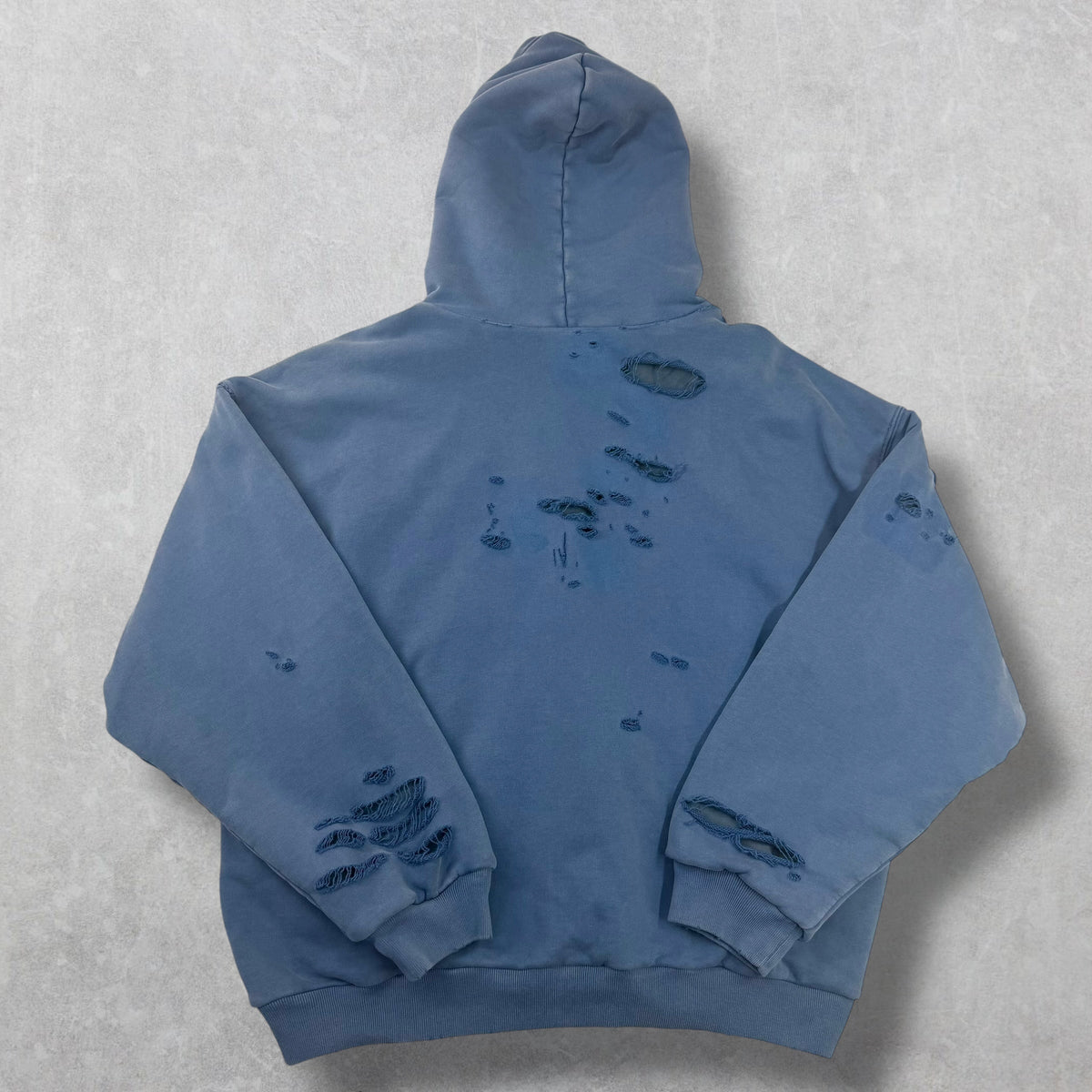 Balenciaga Washed Destruction Printed Logo Hoodie  Women