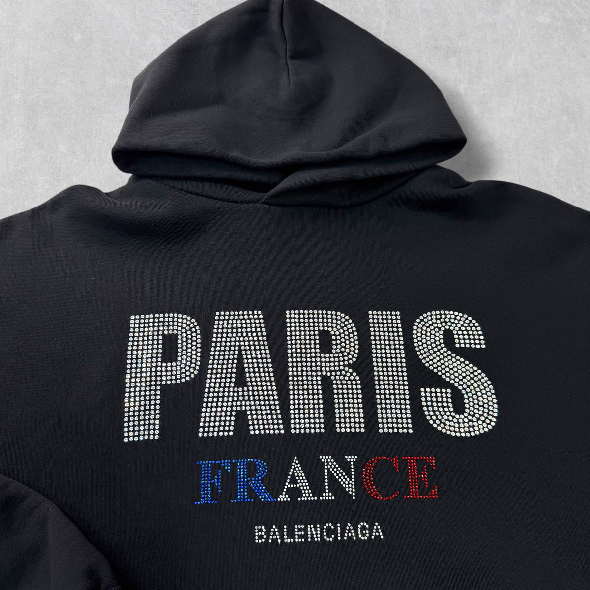 Balenciaga Paris Strass Cropped Hoodie  Women