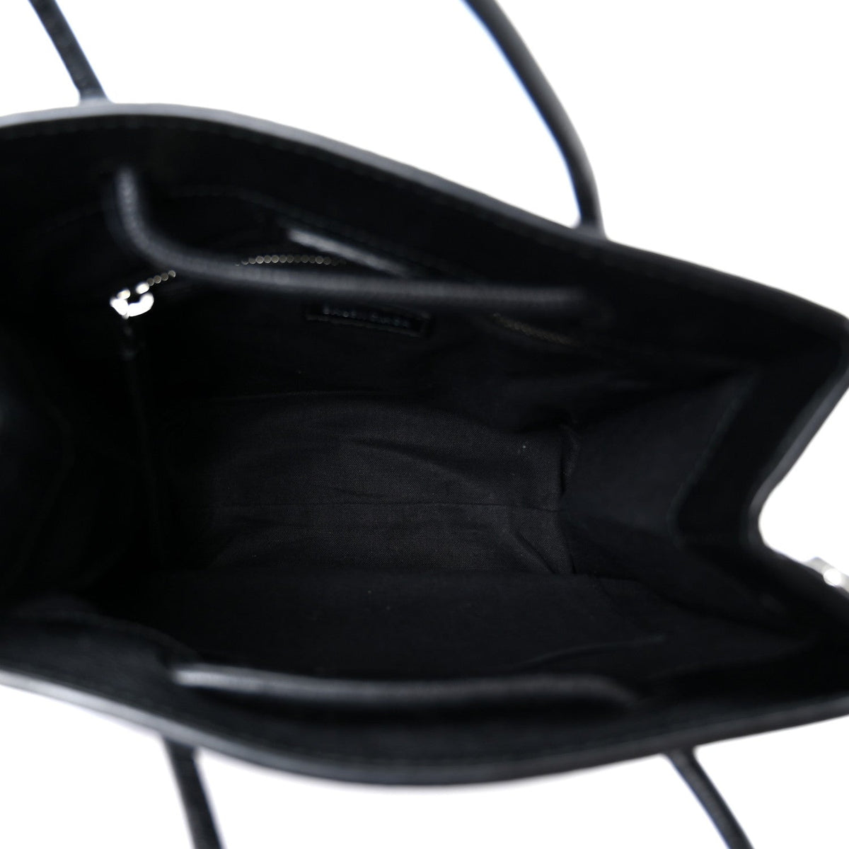 Calfskin Logo XXS Shopping Tote Black